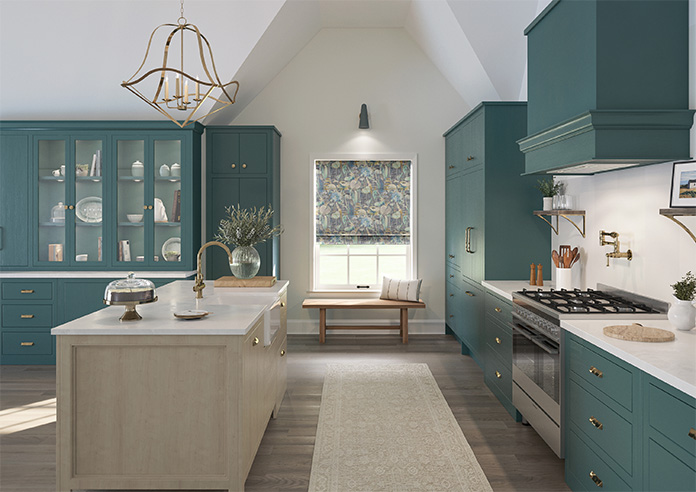 Zebedee, Teal - Roman Blind - Image 8